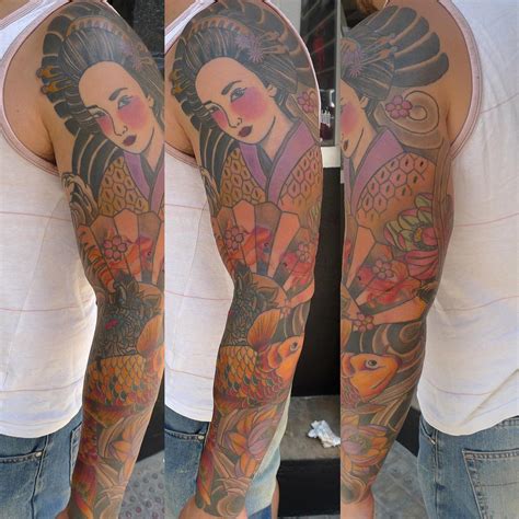 Colorful Japanese Geisha Tattoos Meanings And Designs