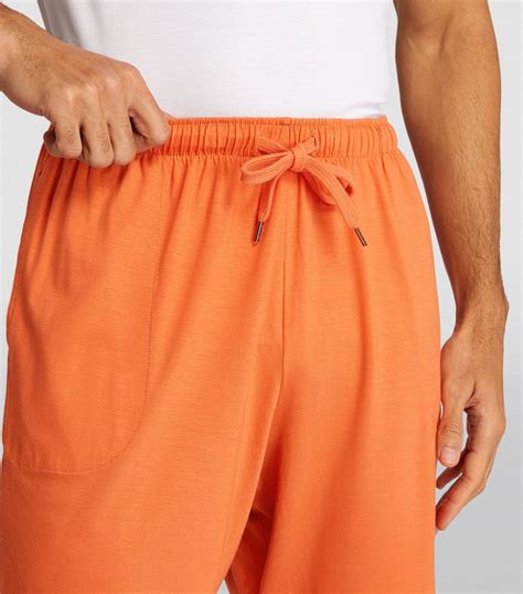 Mens Derek Rose Orange Basel Lounge Shorts Harrods Countrycode