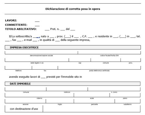 Dichiarazione Di Corretta Posa In Opera Guida E Modello Biblus