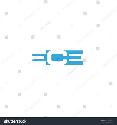 Ece Unique Monogram Style Vector Logo Stock Vector Royalty Free