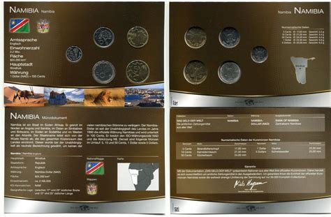 KMS Kursmünzensatz Das Geld der Welt Namibia 5 Münzen im Folder eBay