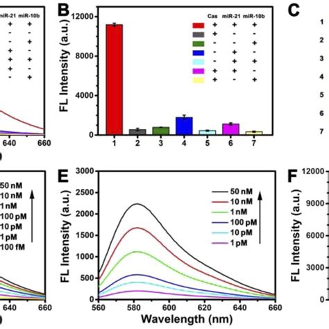 A Fluorescence Intensity Spectra Of Pdnc Response To The Target