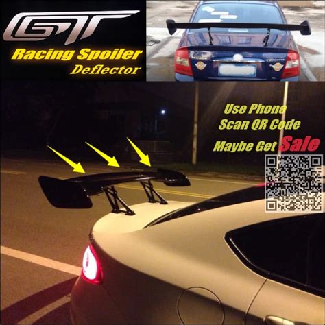 Car Big GT Rear Spoiler Wing Tail Deflector / Trunk Blades Drift For ...