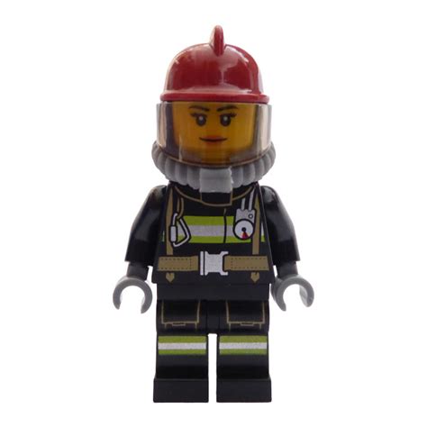 Lego Firefighter Female Dark Red Helmet Minifigure Inventory Brick