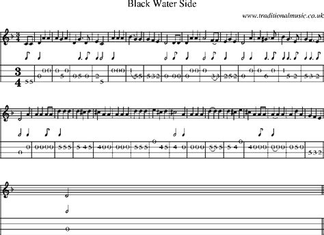 Mandolin Tab and Sheet Music for song:Black Water Side