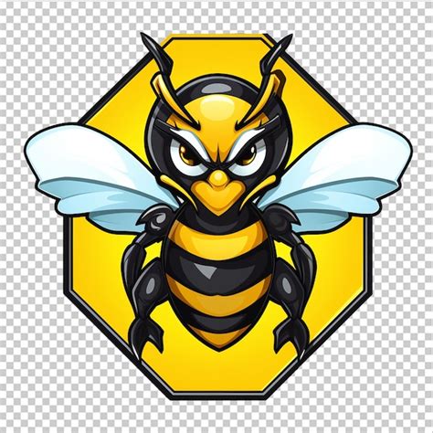 Premium PSD | Bumble bee mascot logo