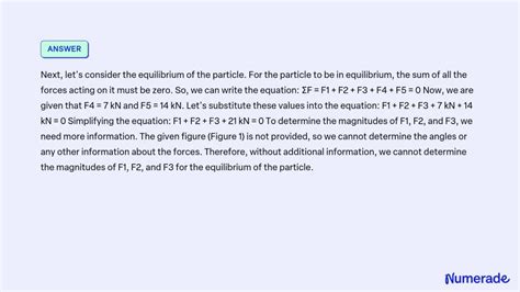 Solved Determine The Magnitude Of F1 F2 And F3 For The Equilibrium