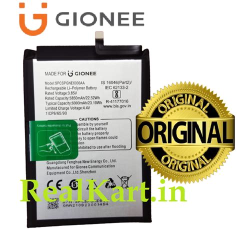 Original GIONEE SPCSPGNE6000AA Battery For GIONEE Max Pro Mobile