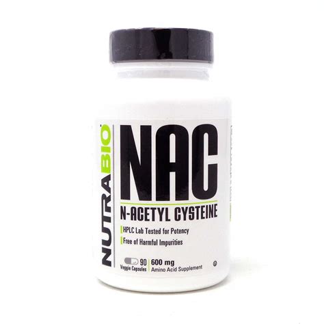 Nutrabio NAC N Acetyl Cystein 600 Mg 90 Veg Capsules Walmart