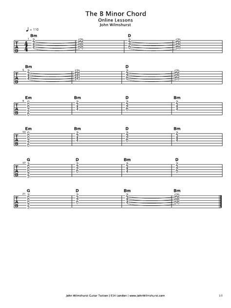 B Minor Chord | PDF