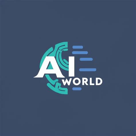 Logo Design For Ai World Tech Futuristic Blend Of Ai And Global