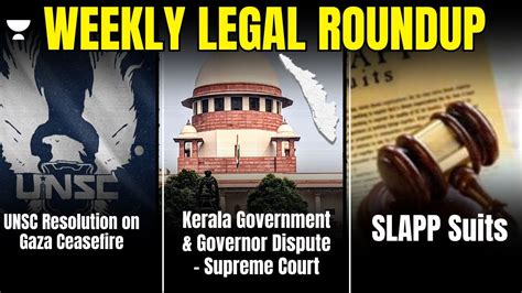 Weekly Legal RoundUp 24th To 30 Th Mar Weekly Current Affairs