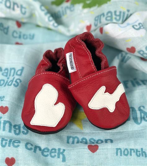 Mitten Kiddo Soft Leather Baby Shoes Michigan Mittens