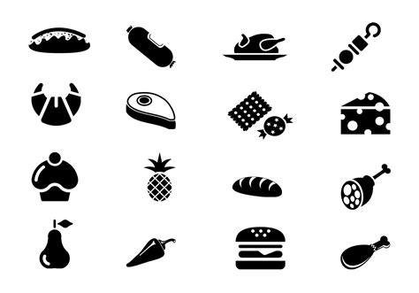 Food Icon Vector Pack 25561 Vector Art At Vecteezy