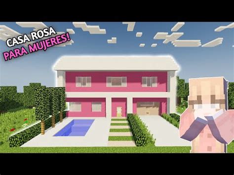 Minecraft Como Hacer Una Casa Rosa Perfecta Para Mujeres Youtube