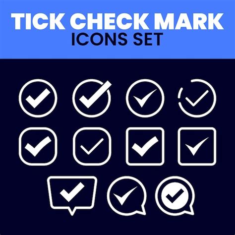 Premium Vector Check Mark Icons Set Vector Tick Mark Illustration