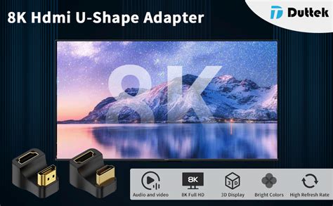 Amazon Duttek 8K HDMI 180 Degree Adapter U Shaped HDMI Adapter