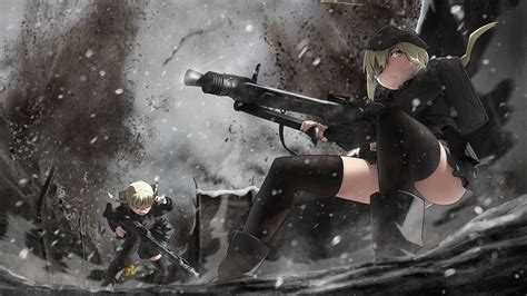 Anime Girls Soldier Wallpapers - Wallpaper Cave