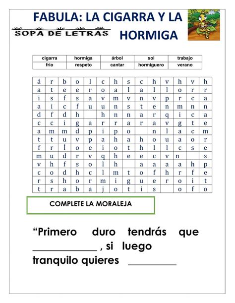 Fábula interactive exercise Juegos matematicos para imprimir