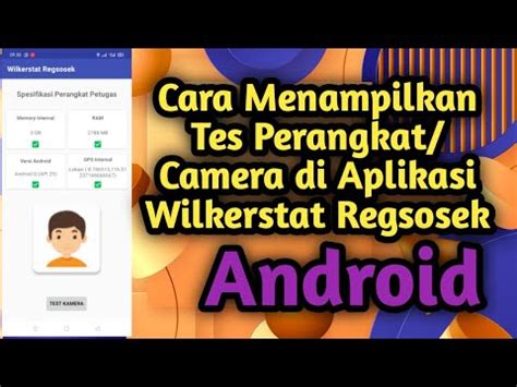 Cara Mengatasi Tes Perangkat Camera Tidak Bisa Di APP Wilkerstat