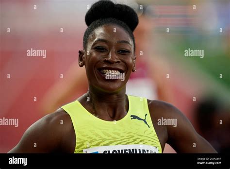 Rushell Clayton Of Jamaica Wins The Womens 400m Hurdles Final During