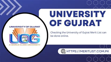 University of Gujrat Merit List 2025 Check Online