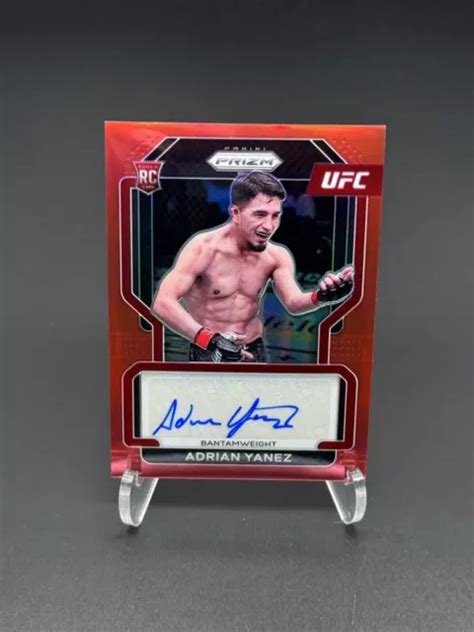 2022 PANINI PRIZM UFC Adrian Yanez RC Red Prizm Auto 56 99 SG AYZ K9H