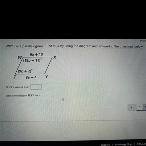 WXYZ Is A Parallelogram Find The Value Of A A What Is The Length Of