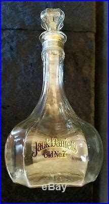 Vintage Jack Daniels Old No 7 Riverboat Captains Decanter With Glass