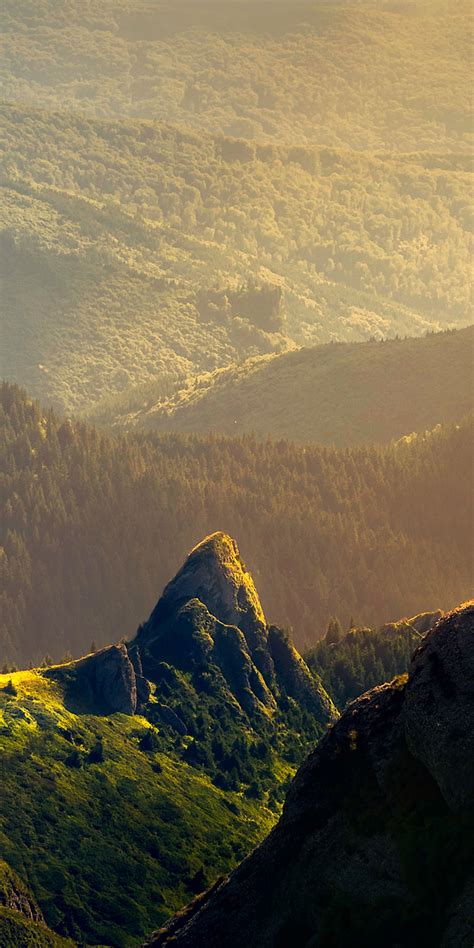 Mountains Wallpaper 4K, Green landscape, Sunlight