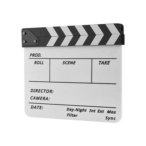 Andoer Professional Acrylic Clapboard Dry Erase Tv Film Movie Director