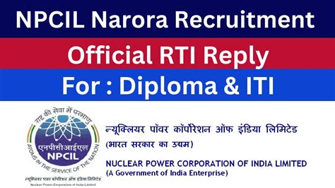 NPCIL Narora Recruitment 2022 23 Official RTI Reply Npcilrtireply