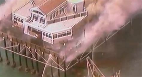 More Footage Of The Fire At The Oceanside Pier In San Diego County Ca