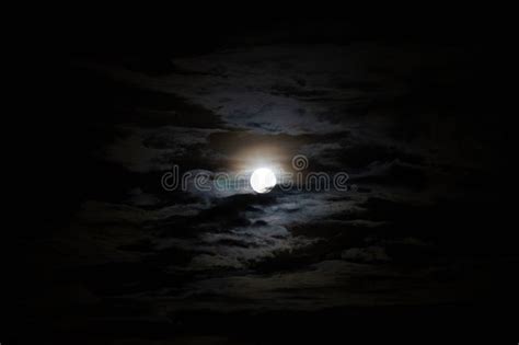 Full Moon with Clouds, Paschal Full Moon in April, 2023 Stock Image ...