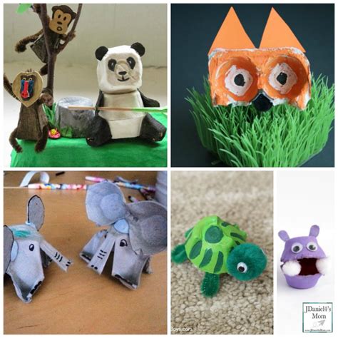 Goodnight Gorilla And Other Zoo Animal Egg Carton Crafts