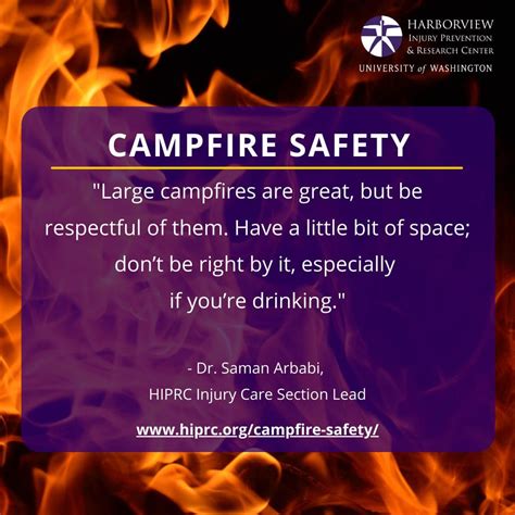 Campfire Safety Harborview Injury Prevention And Research Center