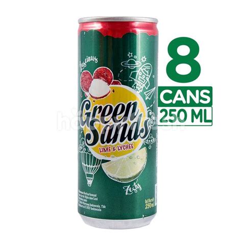 Green Sands Minuman Bersoda Rasa Jeruk Nipis Dan Leci 8 Kaleng HappyFresh