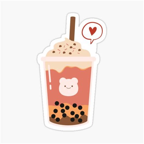 Cute Kawaii Milktea Stickers Sticker By Paper Hearteu Vinyl Sticker Stickers Cute