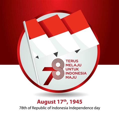 Indonesia Independence Day August Concept Illustration Years