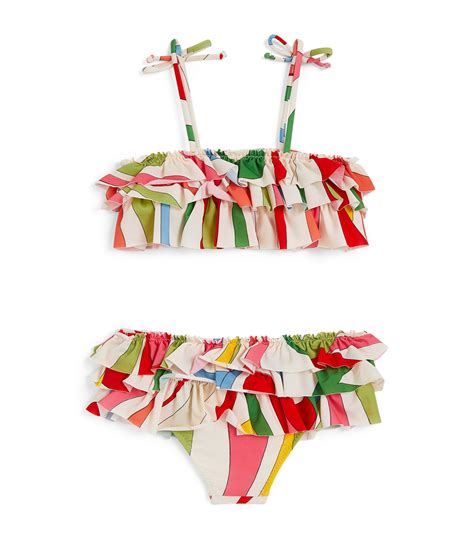 Pucci Junior Multi Frill Bikini Years Harrods Uk