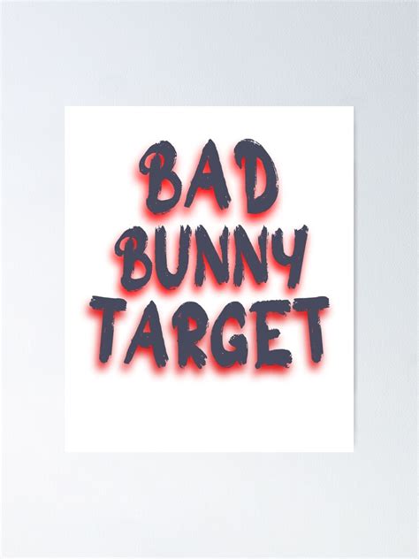 Bad Bunny Target Poster For Sale By Designoptim Redbubble