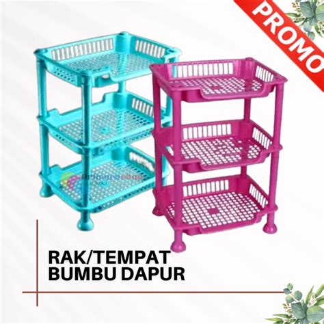 Jual Rak Dapur Serbaguna Susun Plastik Rak Bumbu Dapur Vidi Murah