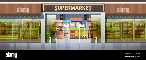 modern supermarket retail store with assortment of groceries grocery ...