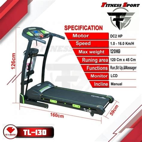 Jual Treadmill Tl Alat Fitness Elektrik Multi Fungsi Shopee Indonesia