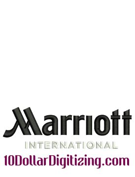 Marriott International Embroidery File Design Pattern Dst Pes Jef Exp