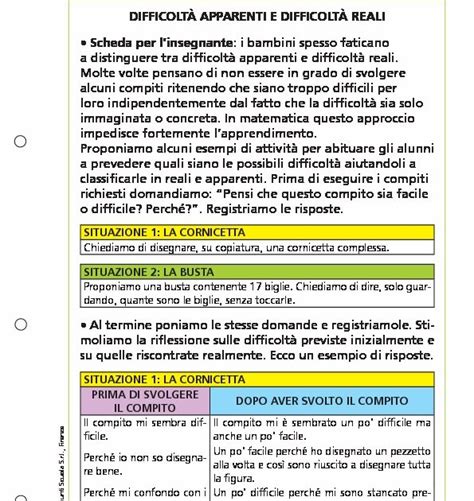 Difficoltà apparenti e difficoltà reali Giunti Scuola