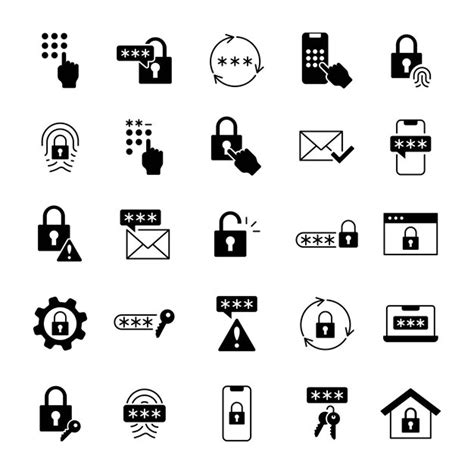 Premium Vector Password Icon Vector Illustration Set Of Locks And