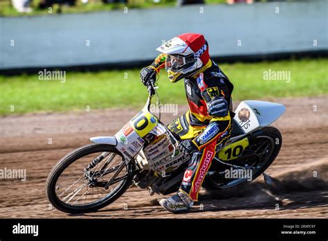 Martin Smolinski Practices During The FIM Long Track Of Nations Event