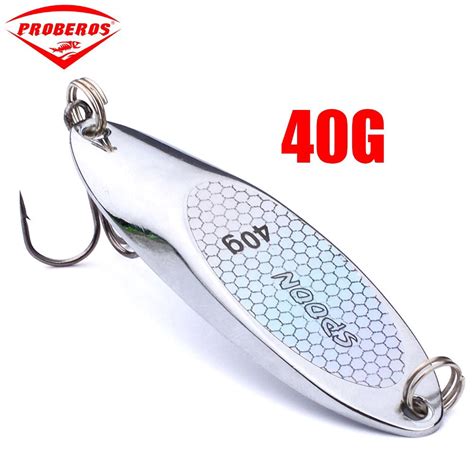 G Bionics Bait Spinner Spoon Sea Fishing Lure Silver Metal Hard Bait