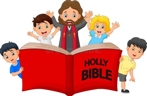 Child Reading Bible Clipart